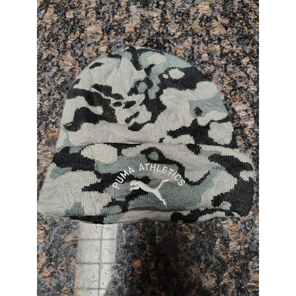 Puma Youth Beanie Grey Camo